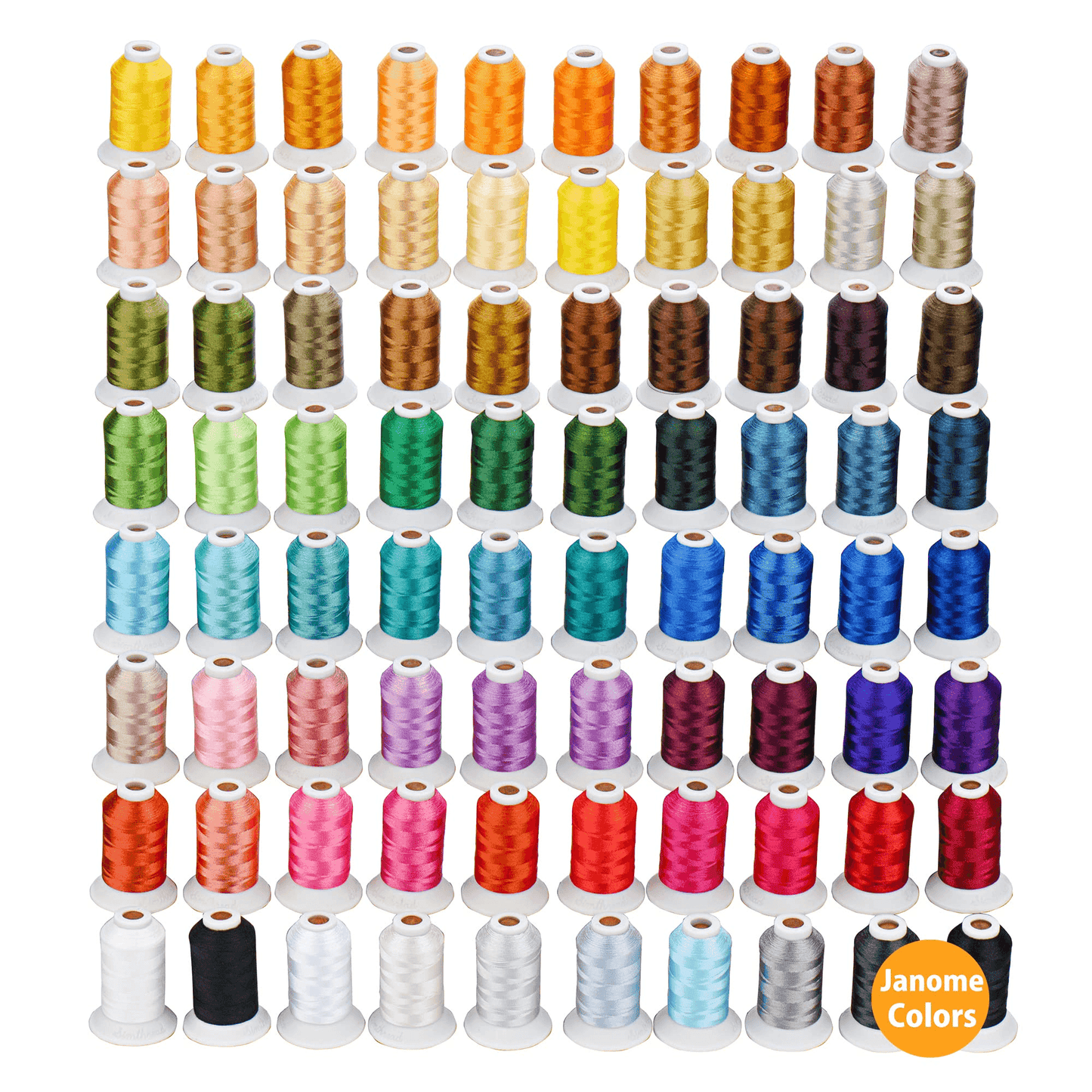 Simthread 80 Janome Colors Embroidery Thread Set 500M/1000M - Simthread - High Quality Machine Embroidery Thread Supplier