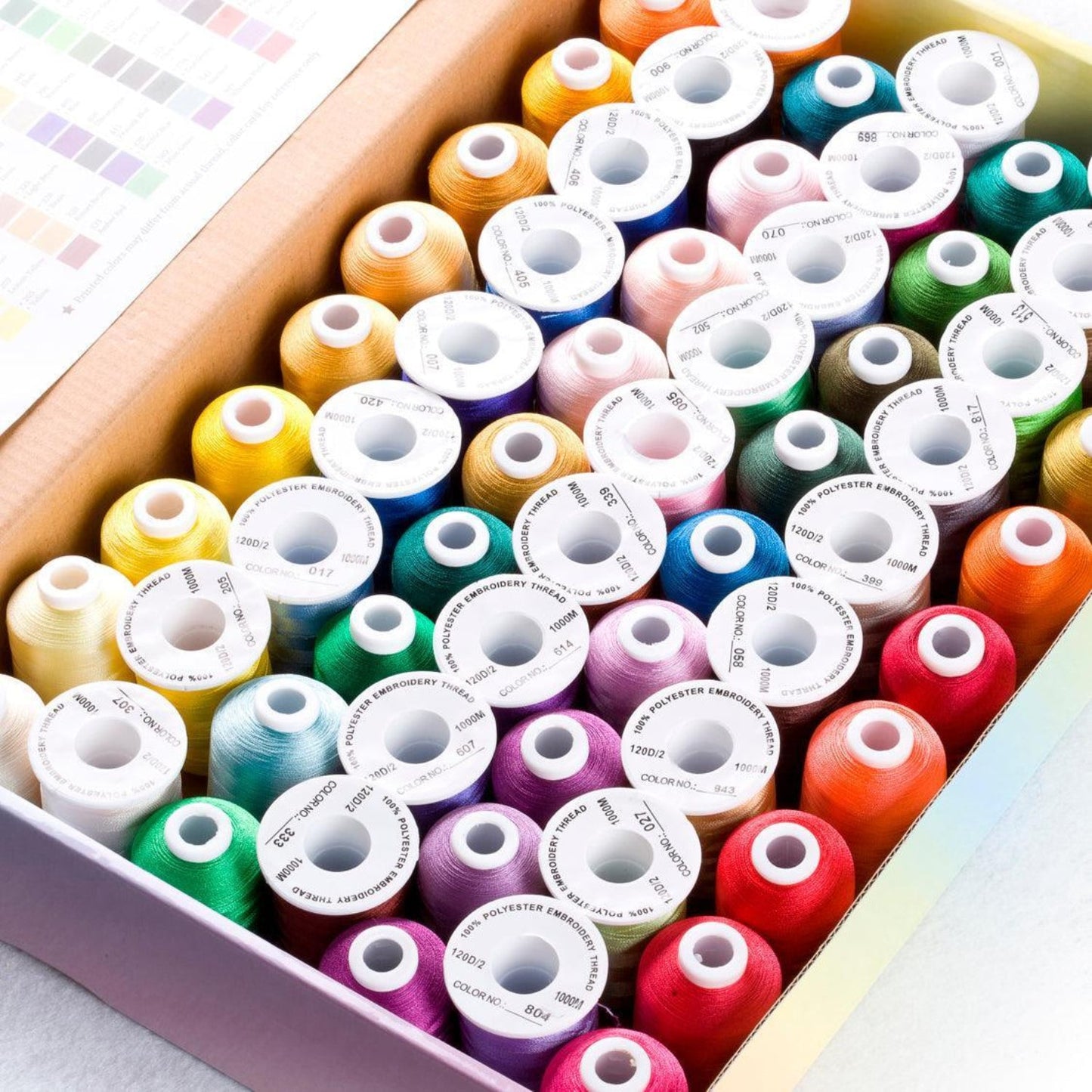 Simthread 63 Brother Colors Embroidery Thread Set 500M/1000M - Simthread - High Quality Machine Embroidery Thread Supplier